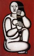 The female nude on the red background Fernard Leger